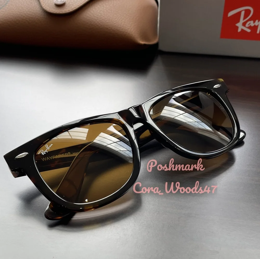 Ray Ban Wayfarer Tortoise Brown RB2140 Unisex 50 / 54 New - Picture 3 of 16